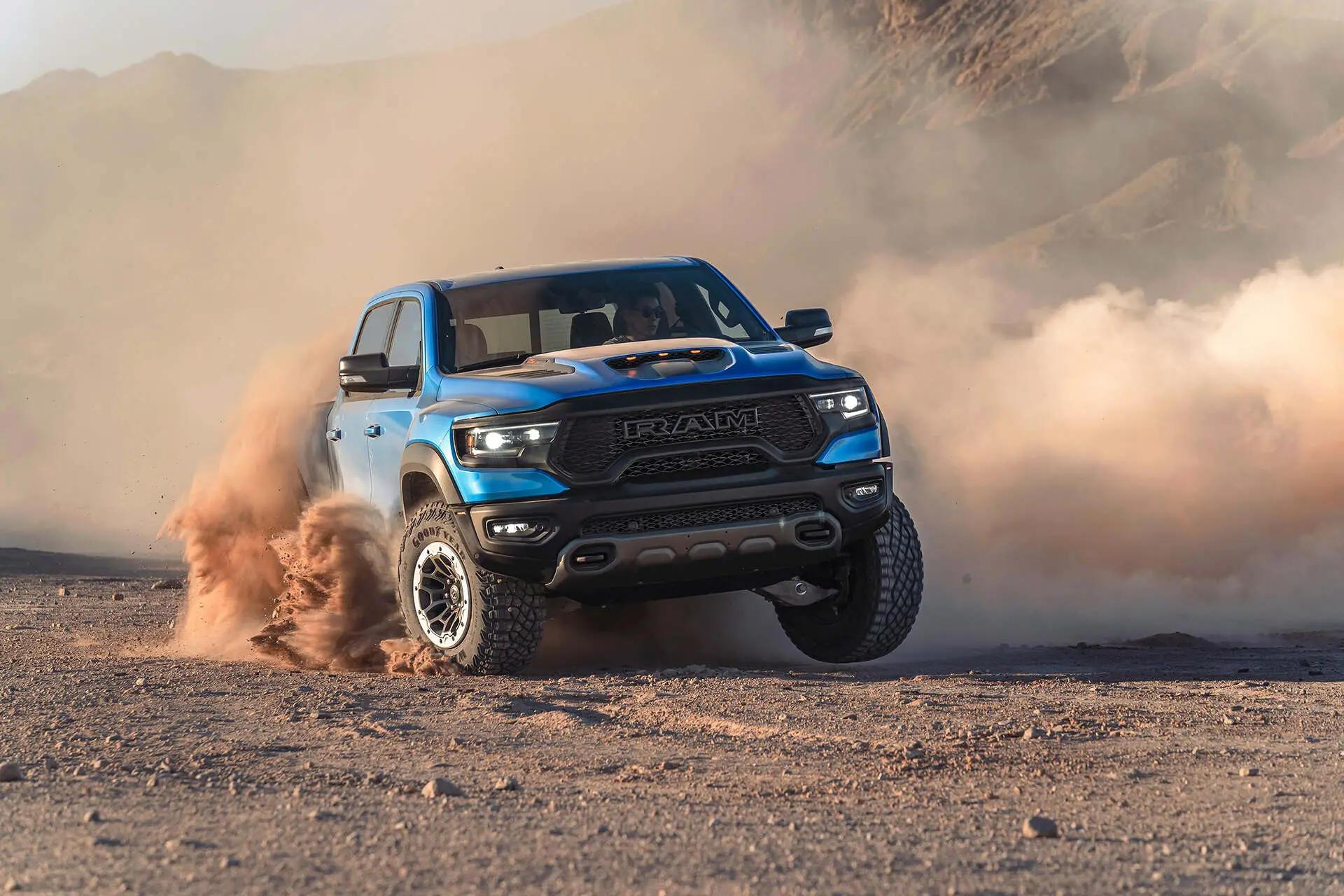 ruck pickup Dodge Ram in the off-road