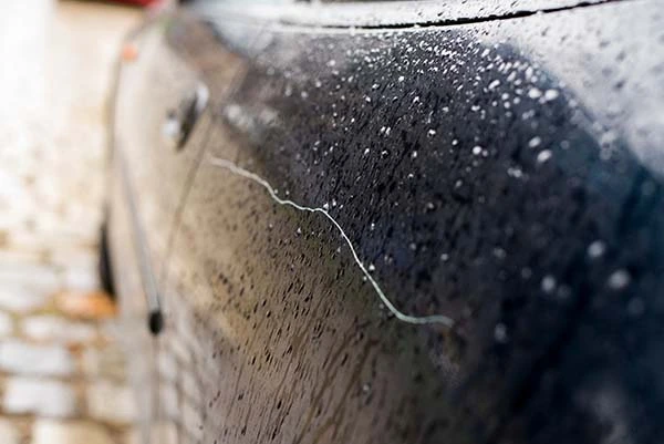 scratch line on a car