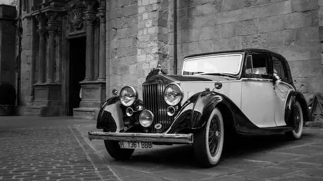 old-timer black and white