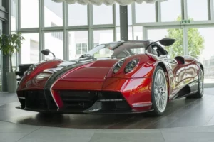 A-red-Pagani-Huayra-BC-Roadster-car