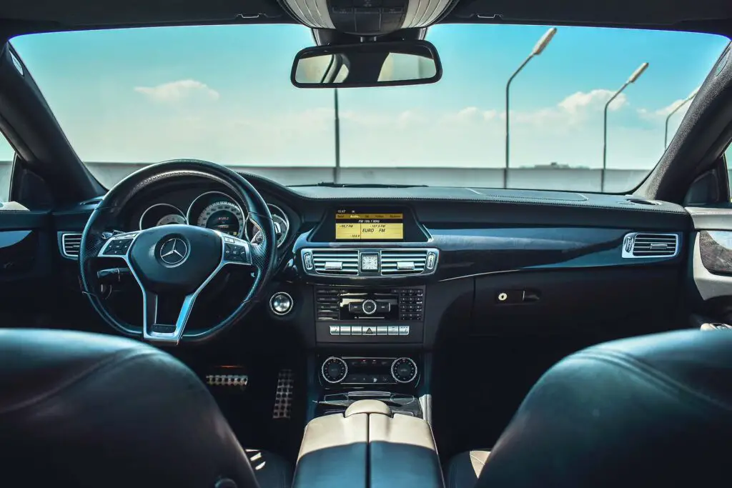 Interior of a Mercedes car