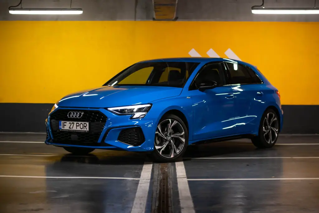 Audi A3 blue car