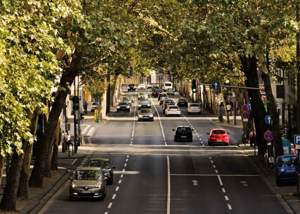 Cars on the road