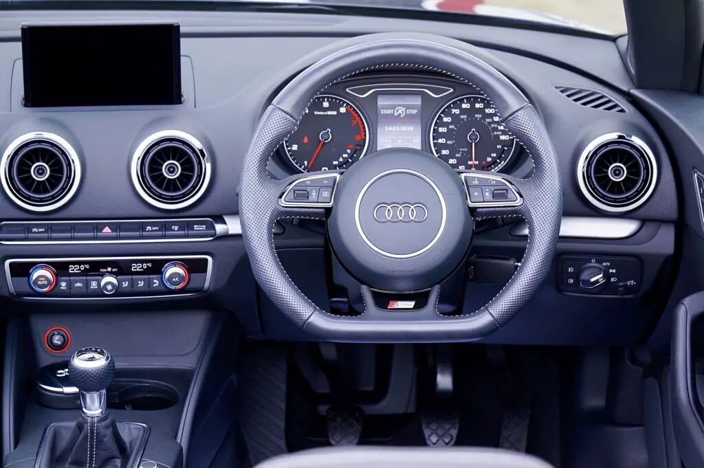 The interior of Audi car