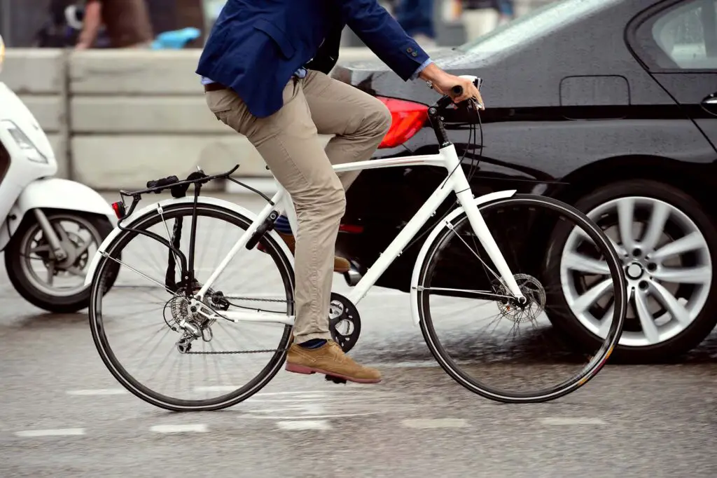 Anonymous person on bike