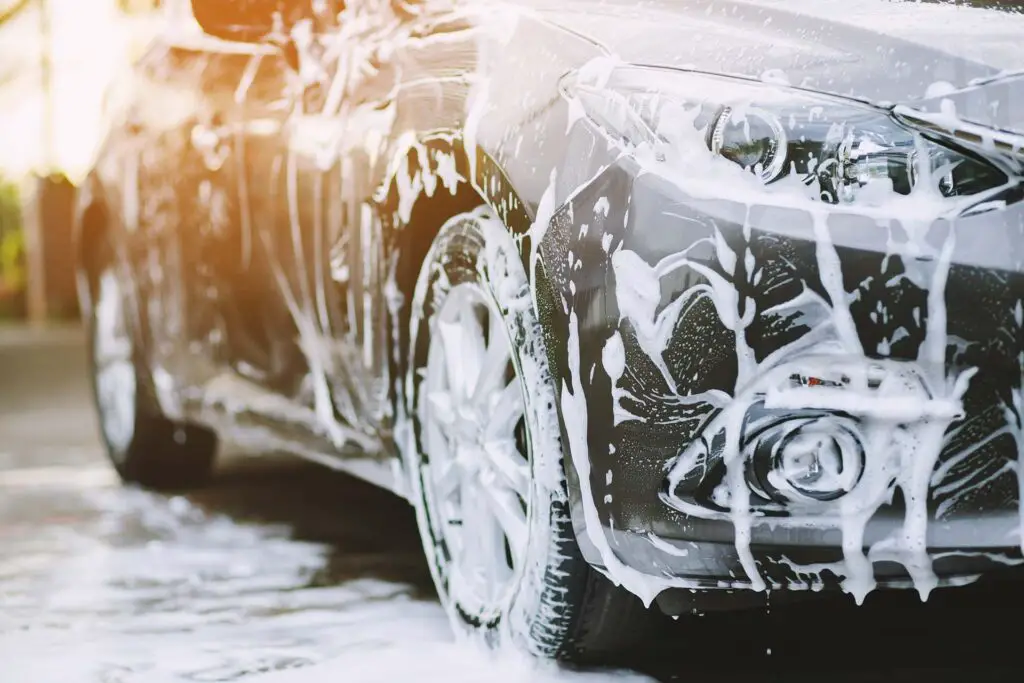 car being washed