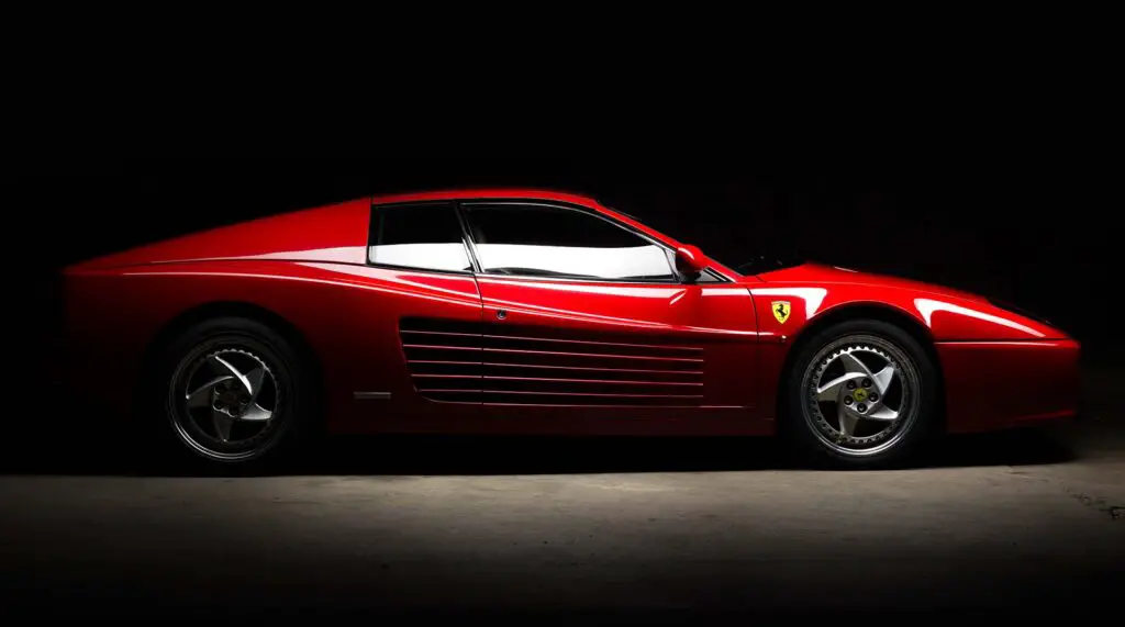 Street shot of an historic Ferrari 512B testarossa Car.