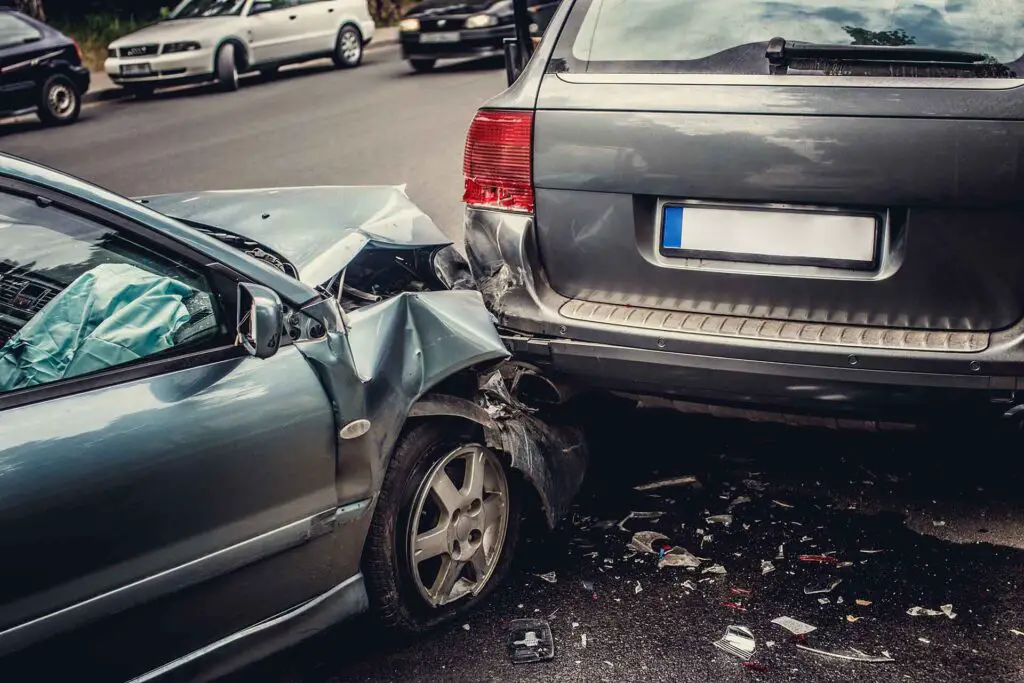 Car accident on the street.