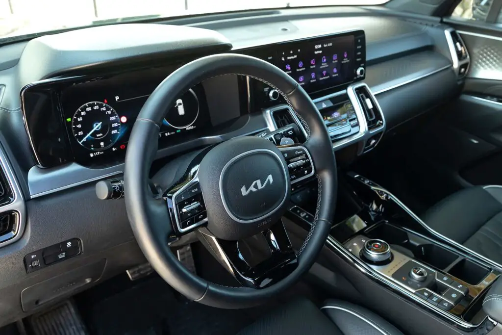 Dashboard of the Kia Sorento