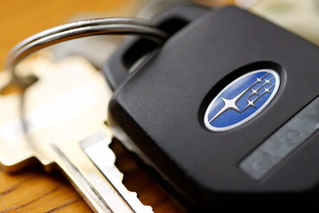 Keys of a Subaru car