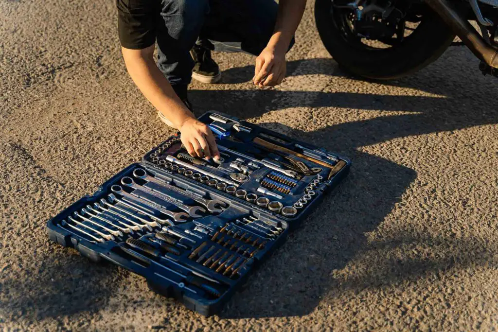 A Person Holding Tools