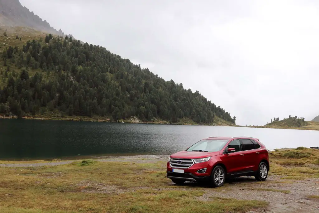 Ford Edge beside a lake