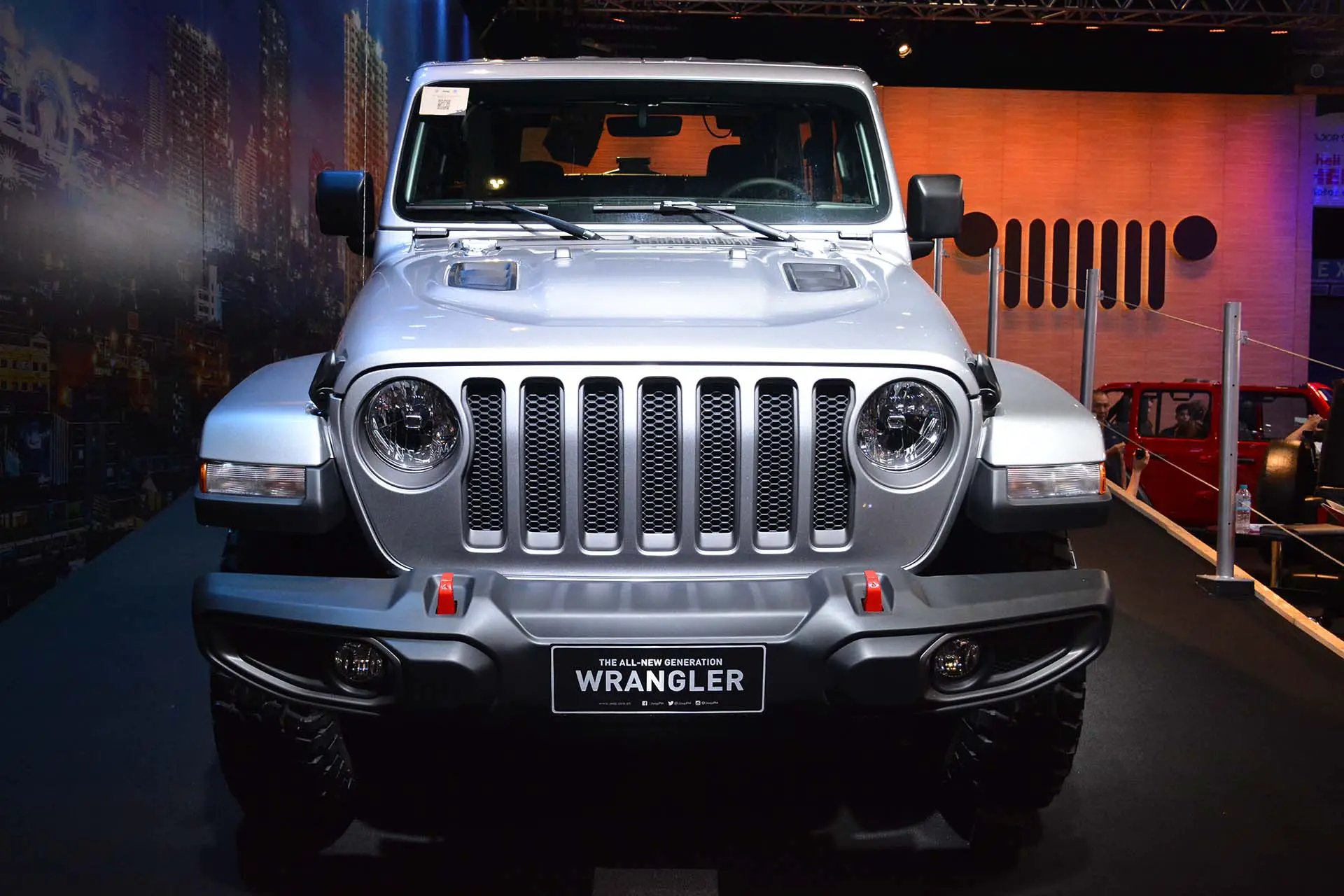 Jeep wrangler at Manila International Auto Show on April 7, 2019 in Pasay, Philippines.