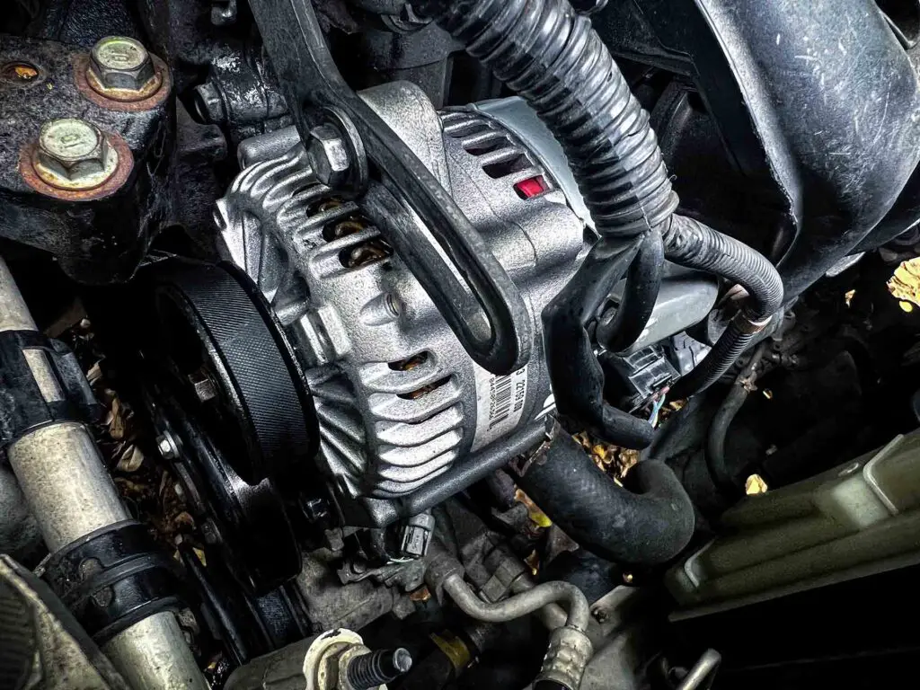 Alternator inside a car