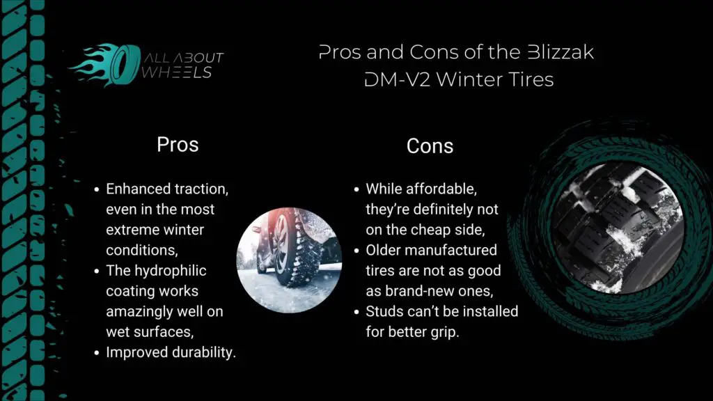 Pros and Cons of the Blizzak DM-V2 Winter Tires