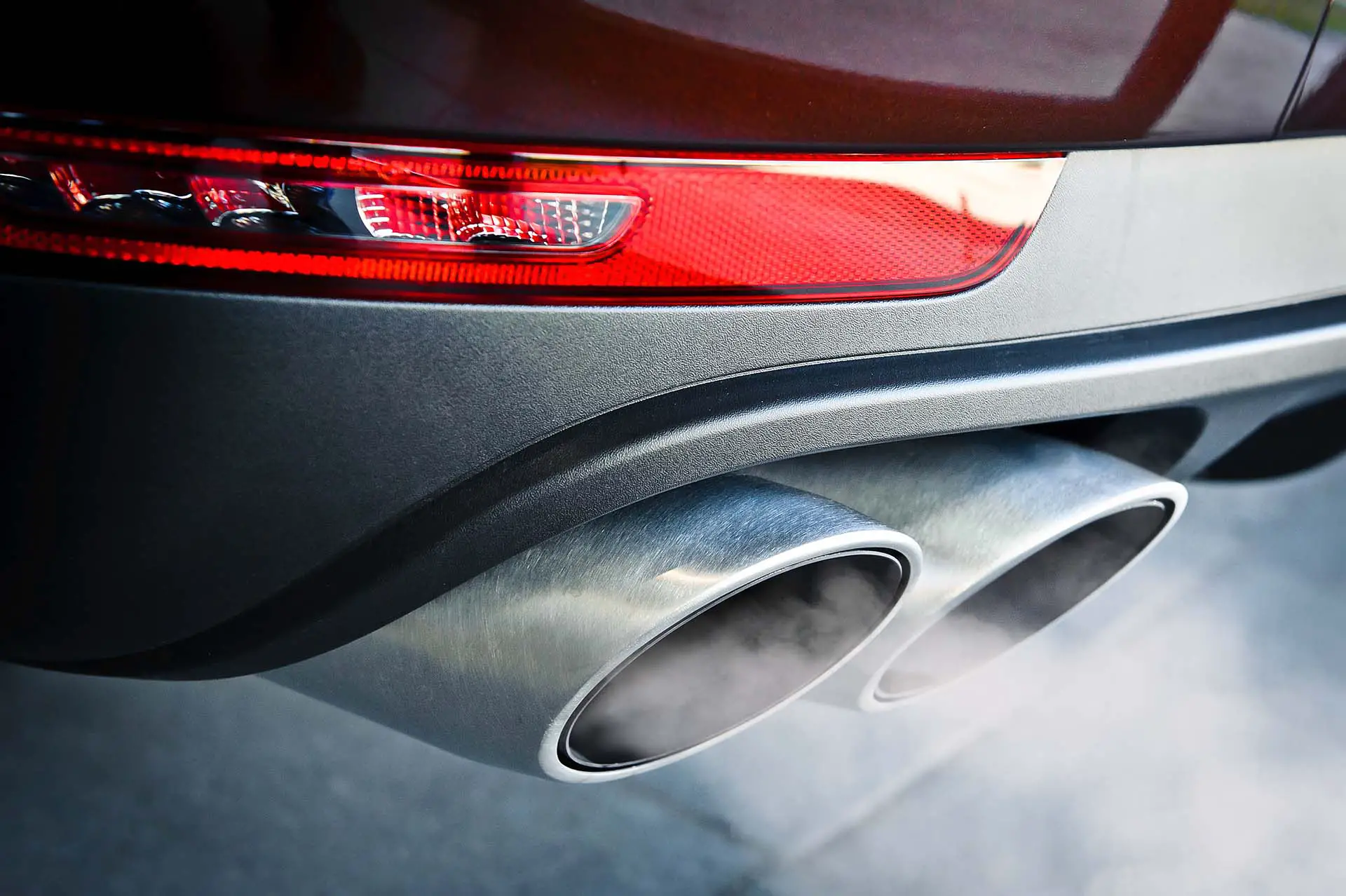 Close-up of a car exhaust pipe