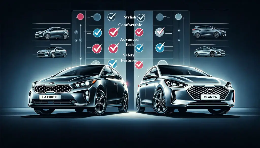  Kia Forte vs. Hyundai Elantra Appeal AI generated