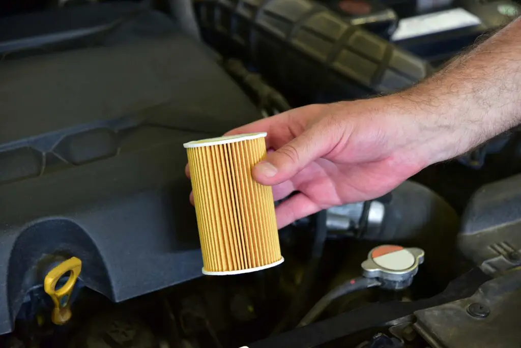 Replacement of car oil filter
