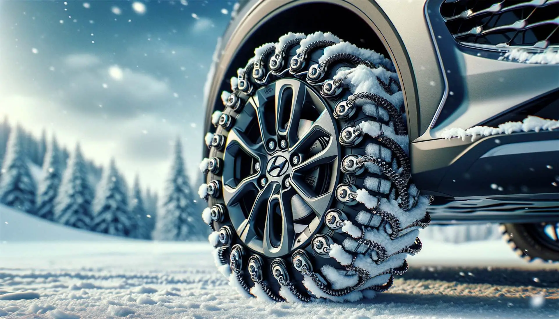 snow tires AI generated