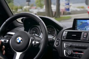 Interior of BMW vehicle