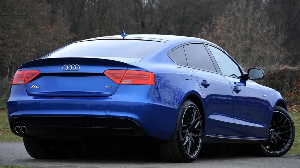 Blue Audi A5
