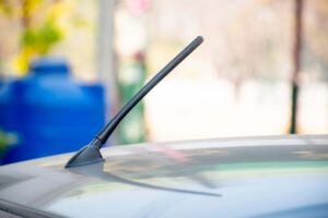 car radio antenna in the morninig