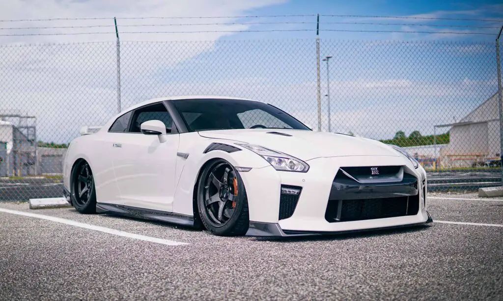 White, Tuned Nissan GT-R