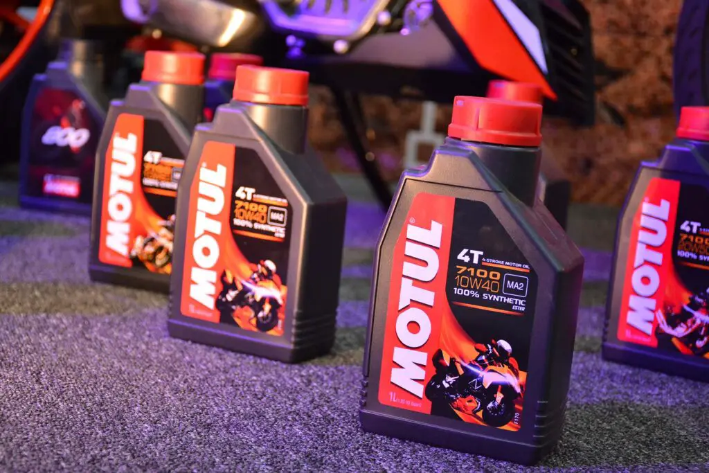 - Motul oil product display at Ride Ph motorcycle show on March 9, 2019 in Pasig, Philippines.