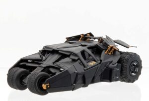 Batmobile Tumbler model replica from 2005 Batman Begins movie, isolated on white background