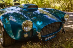 Blue Shelby Cobra car