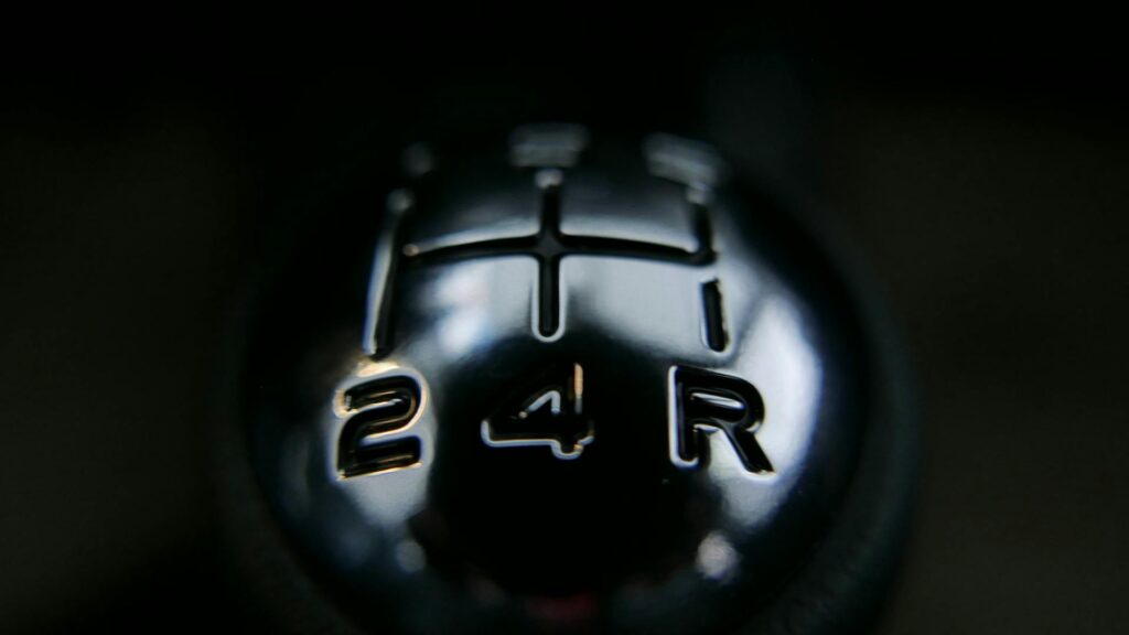 Close-Up Shot of a Stick Shift