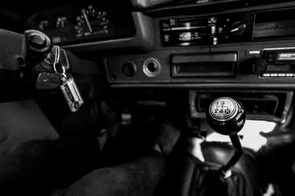 Interior of a manual vehicle