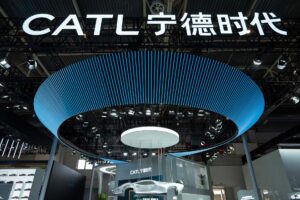 CATL's booth at the Beijing International Automotive Exhibition