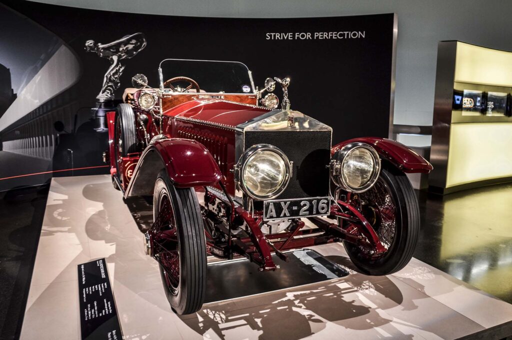 Vintage car Rolls Royce Silver Ghost on display at the BMW Museu